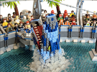 Illustration for article titled This Jurassic Park Lego Diorama Combines All Four Movies Into One Massive Display